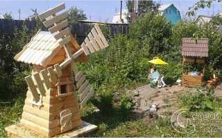 Декоративная мельница для сада своими руками
