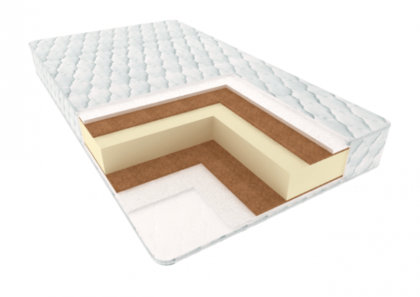 Беспружинный матрас с блоком ППУ