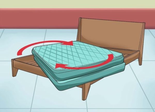 Матрас нужно время от времени переворачивать