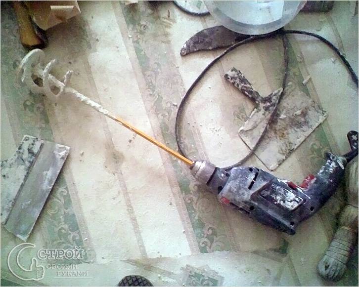 Для работы нужен строительный миксер