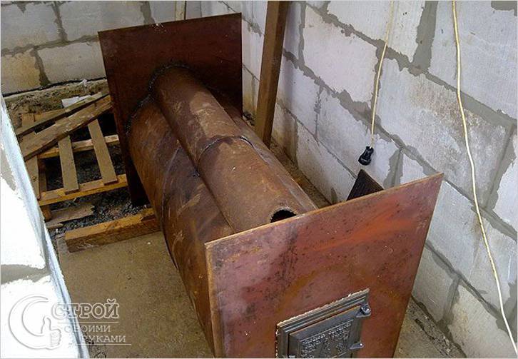 Печь из металлической трубы