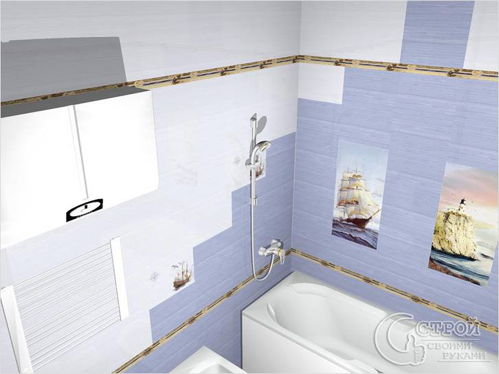 Плитка с изображением парусников