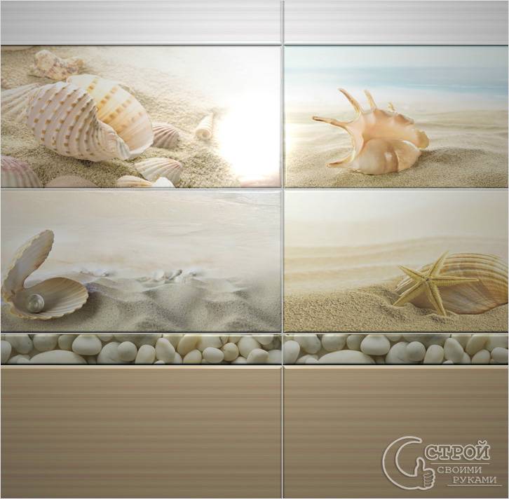 Плитка с изображением ракушек