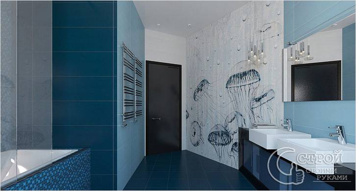 Рисунки медуз на стене