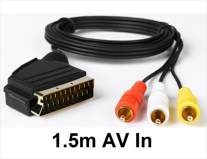 Шнур SCART-колокольчики, распаянный для ввода сигнала