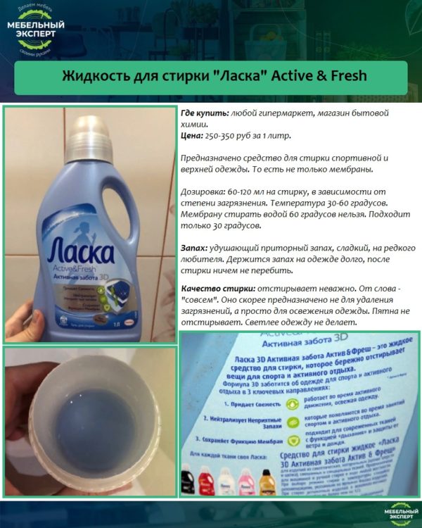 Жидкость для стирки "Ласка" Active & Fresh