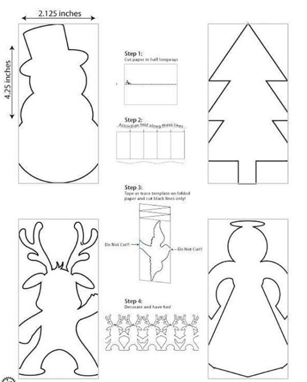 Гирлянды из бумаги, схемы